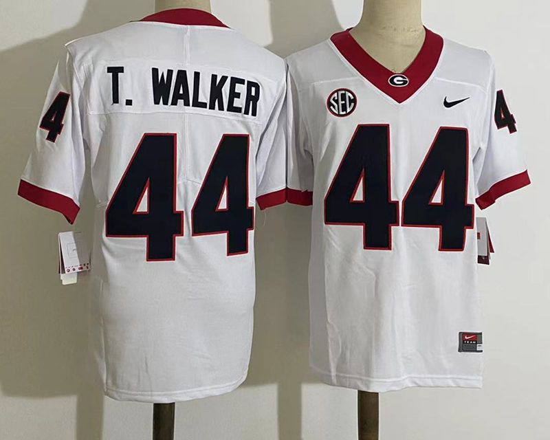 Men Georgia Bulldogs #44 T.Walker White Nike 2025 NCAA Jersey->ncaa teams->NCAA Jersey
